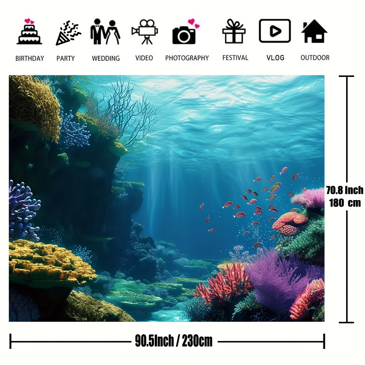 1 pezzo di arazzo piatto 2D co - Marine Coral recensione e prezzo