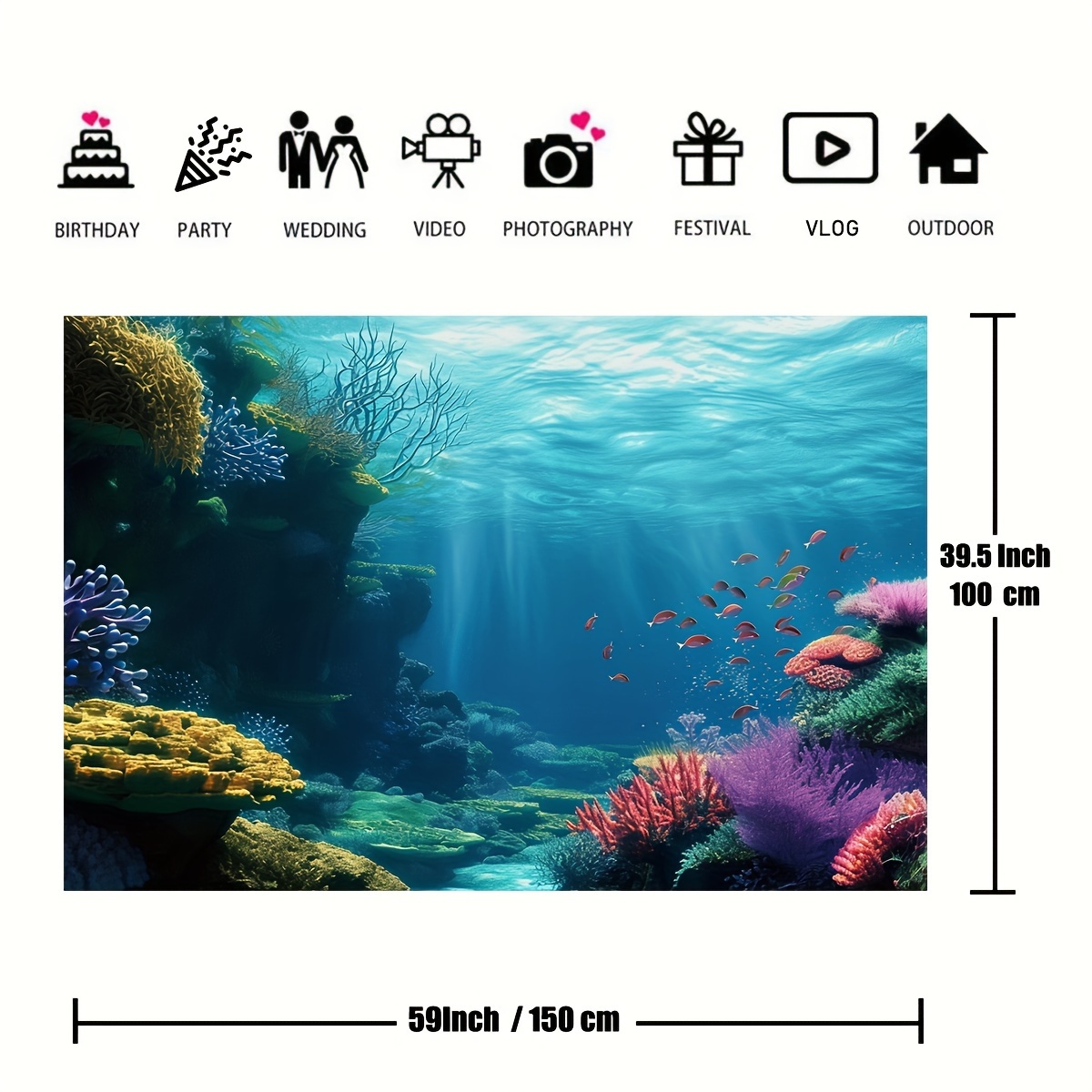 1 pezzo di arazzo piatto 2D co - Marine Coral recensione e prezzo